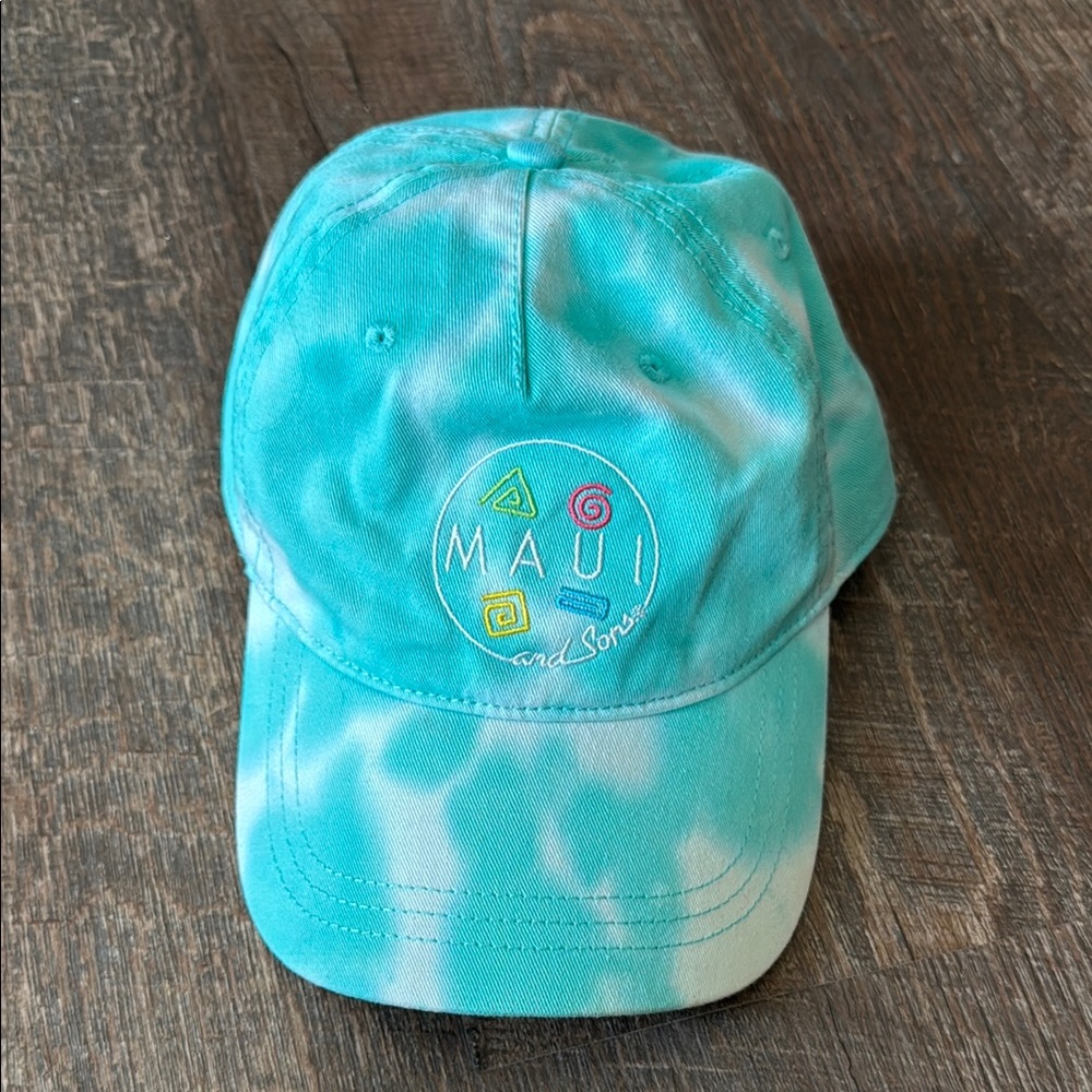 Maui and Sons Turquoise/White Tie-Dye Cap